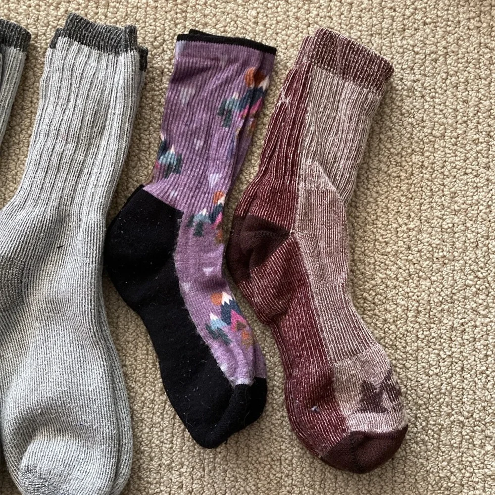 Smartwool REI Co-op Women’s Wool Socks Set of 5 Winter Gear Active Hiking EUC